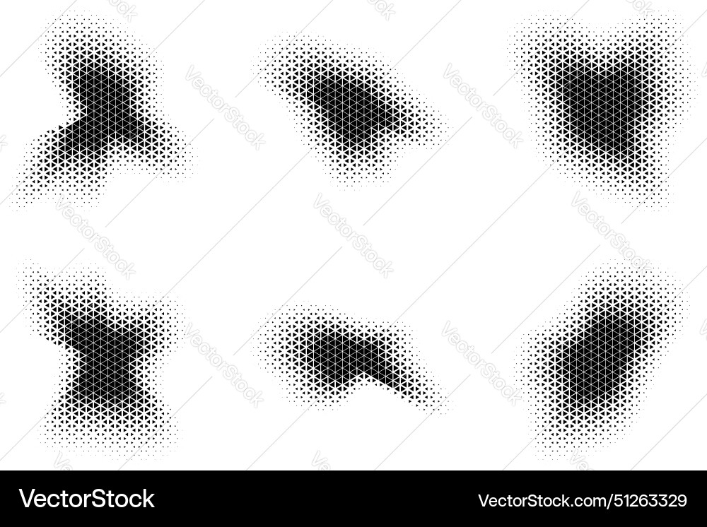 Halftone triangle pattern reprographic technique Vector Image