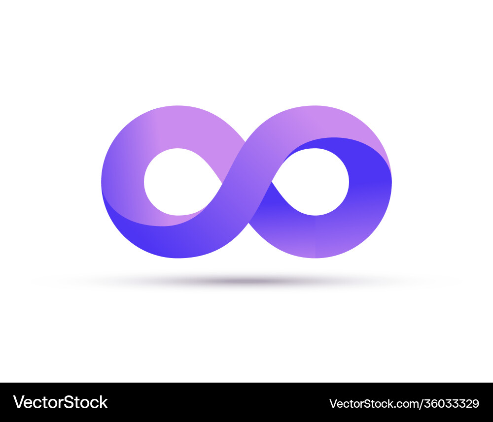 Infinite Mobius Loop Symbol vector image