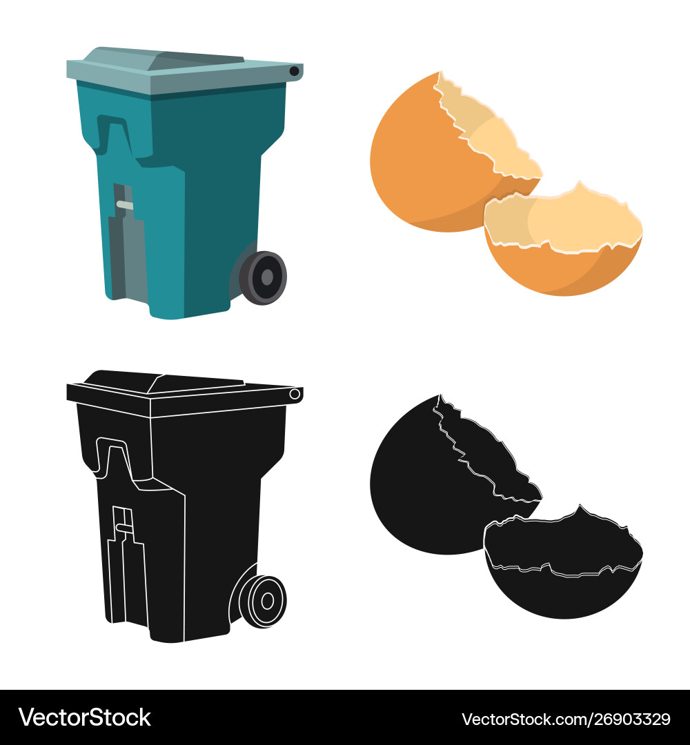 Isolated object refuse and junk icon Vector Image