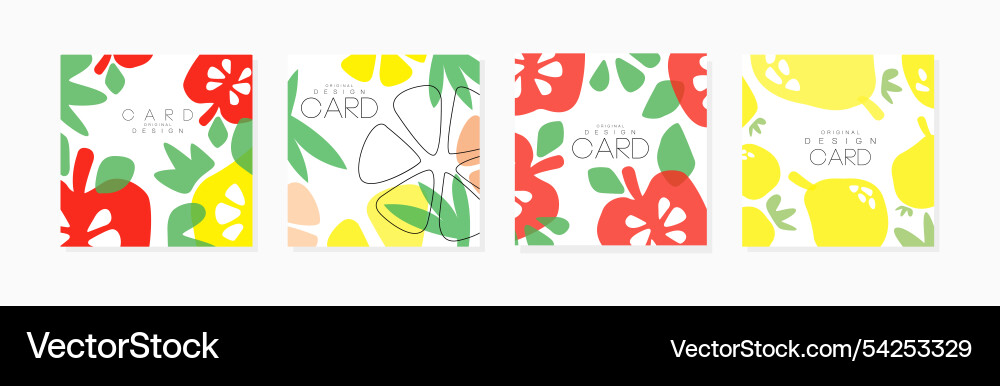 Original card fruit design with garden crop Original card fruit design with garden crop vector image