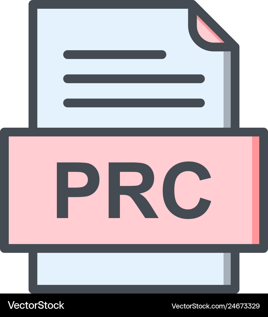 Prc file document icon Vector Image