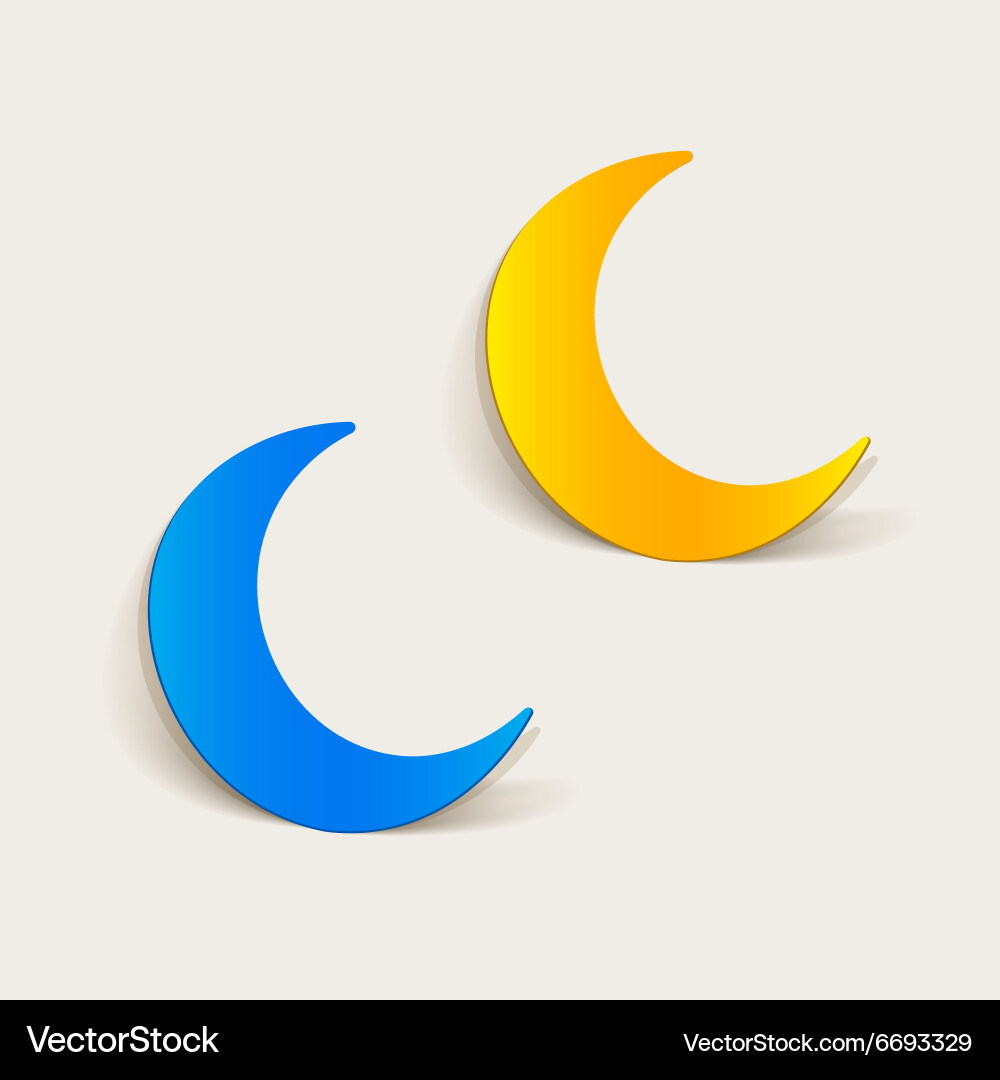 Realistic design element moon Vector Image