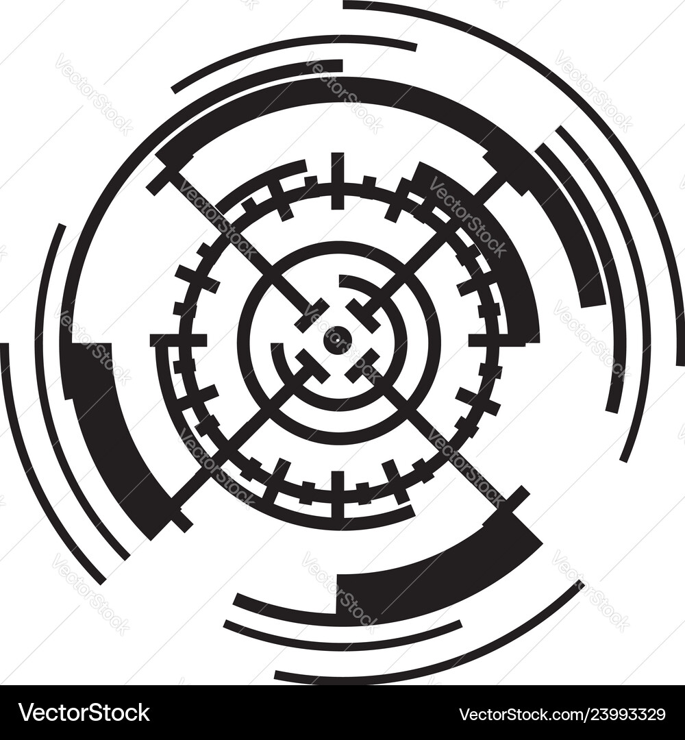 Scope target icon simple style Vector Image