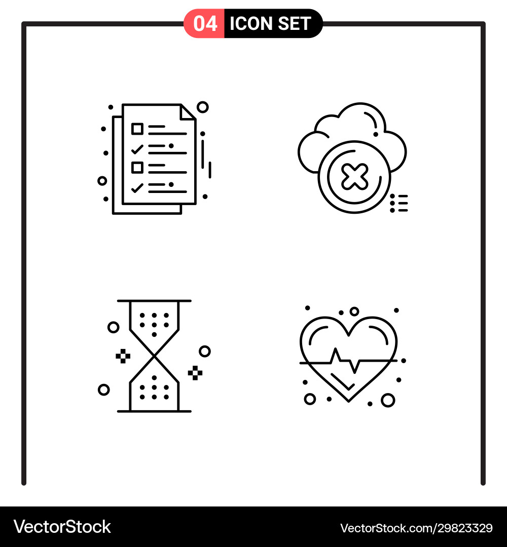 Set 4 line style icons for web and mobile Set 4 line style icons for web and mobile Vector Image