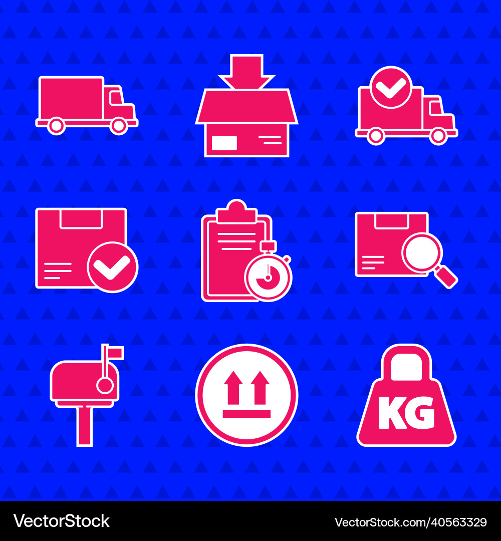 Set verification of delivery list clipboard Set verification of delivery list clipboard vector image