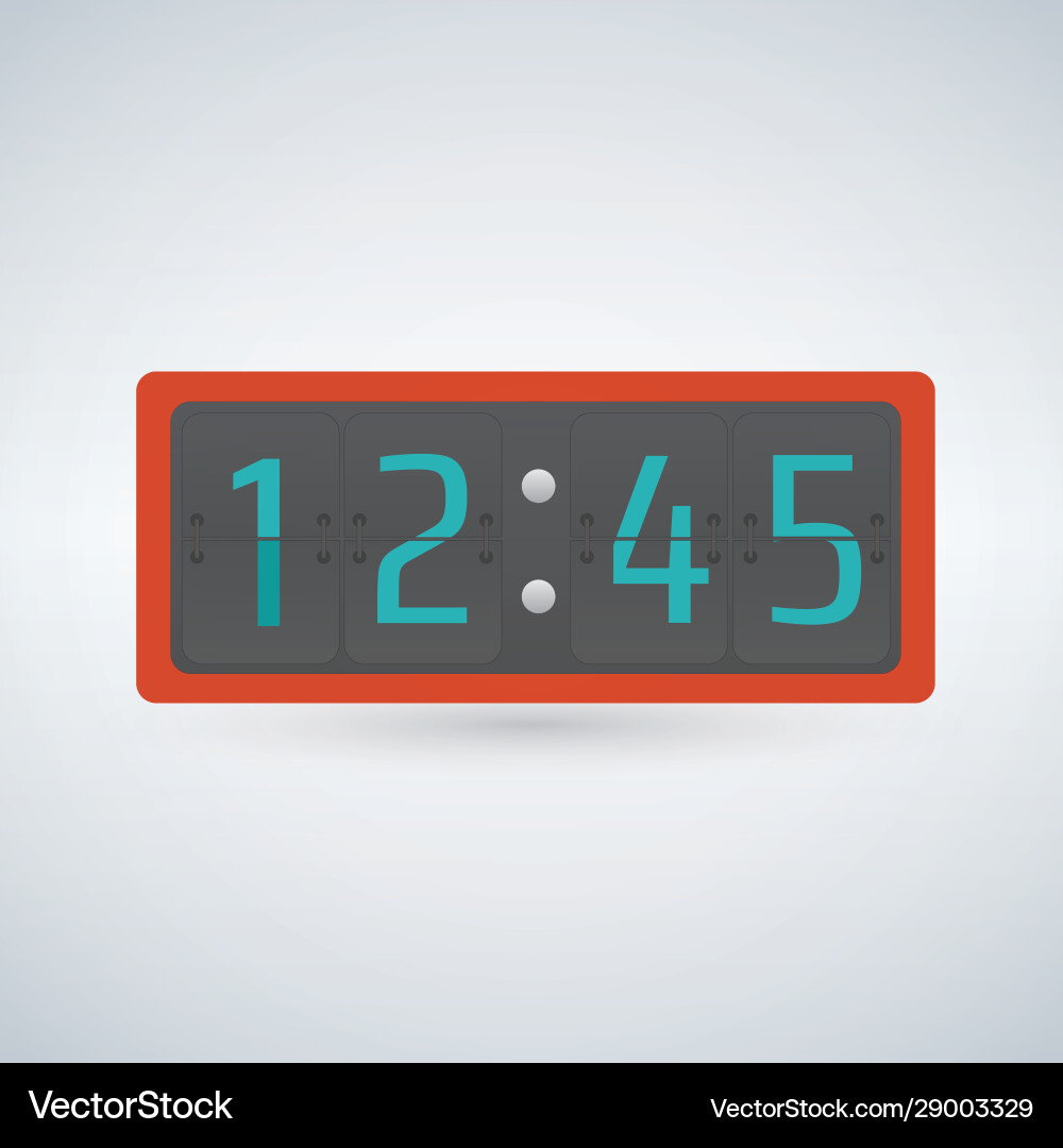 Wall or table flip clock number counter template Wall or table flip clock number counter template vector image