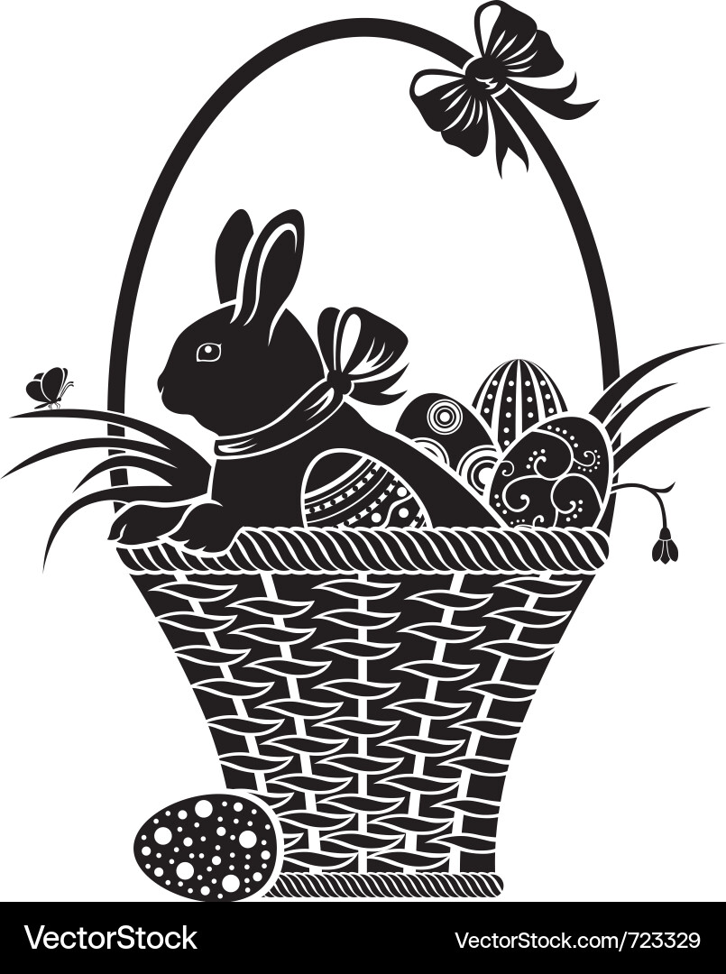 Woodcut Easter Scene vector image