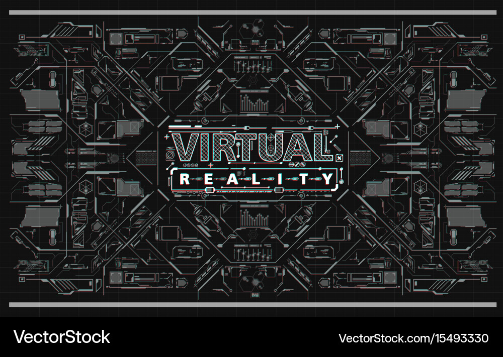 Background with futuristic user interface vector image