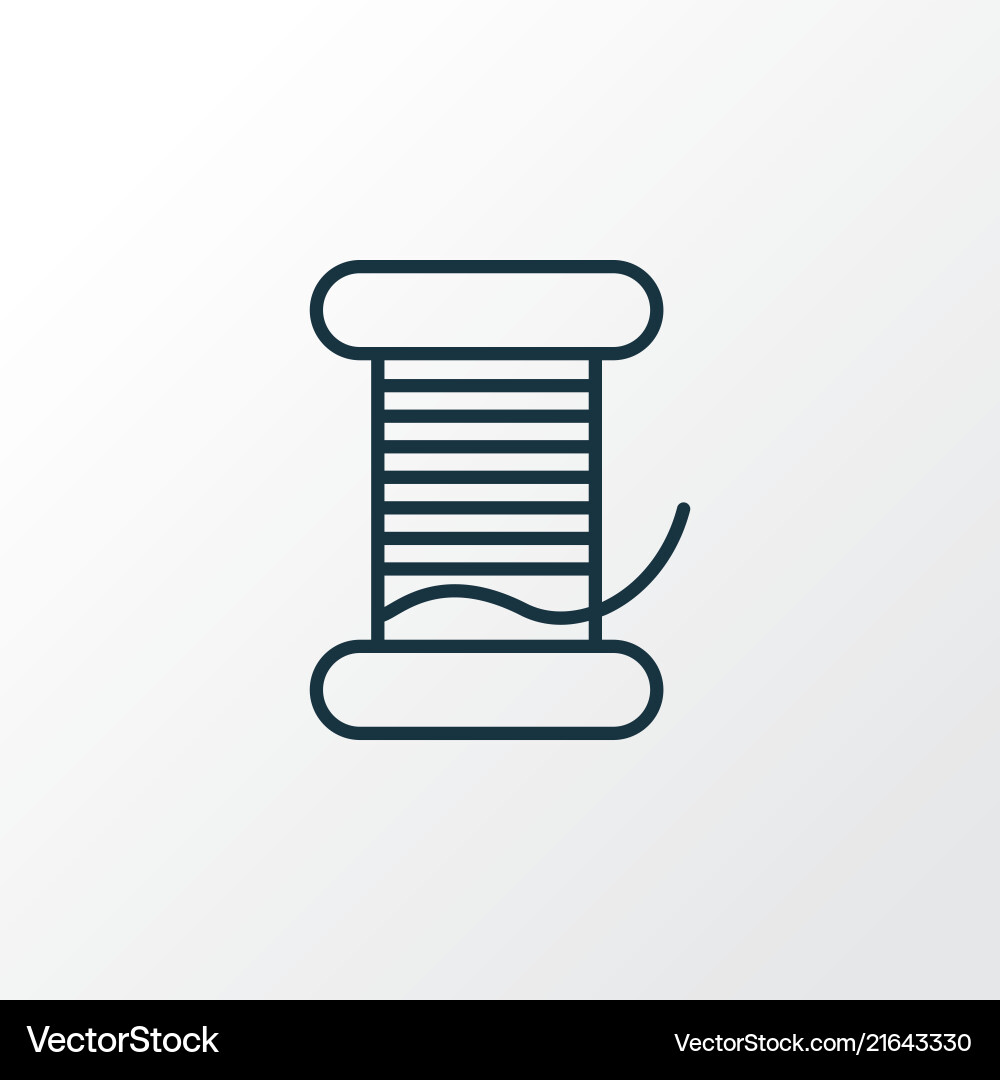 Bobbin Icon - Spool Element Vector Image