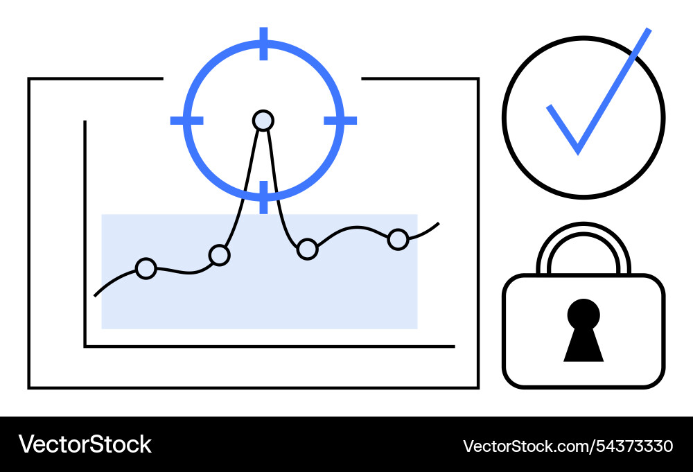 Business analytics data graph with check mark Business analytics data graph with check mark vector image