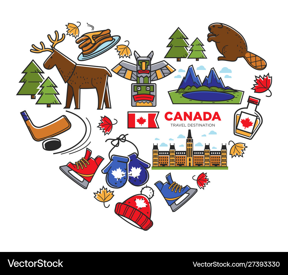 Canada Travel & Tourism Vector Image