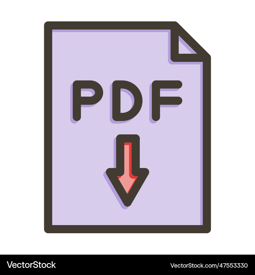 Download pdf thick line filled colors Vector Image