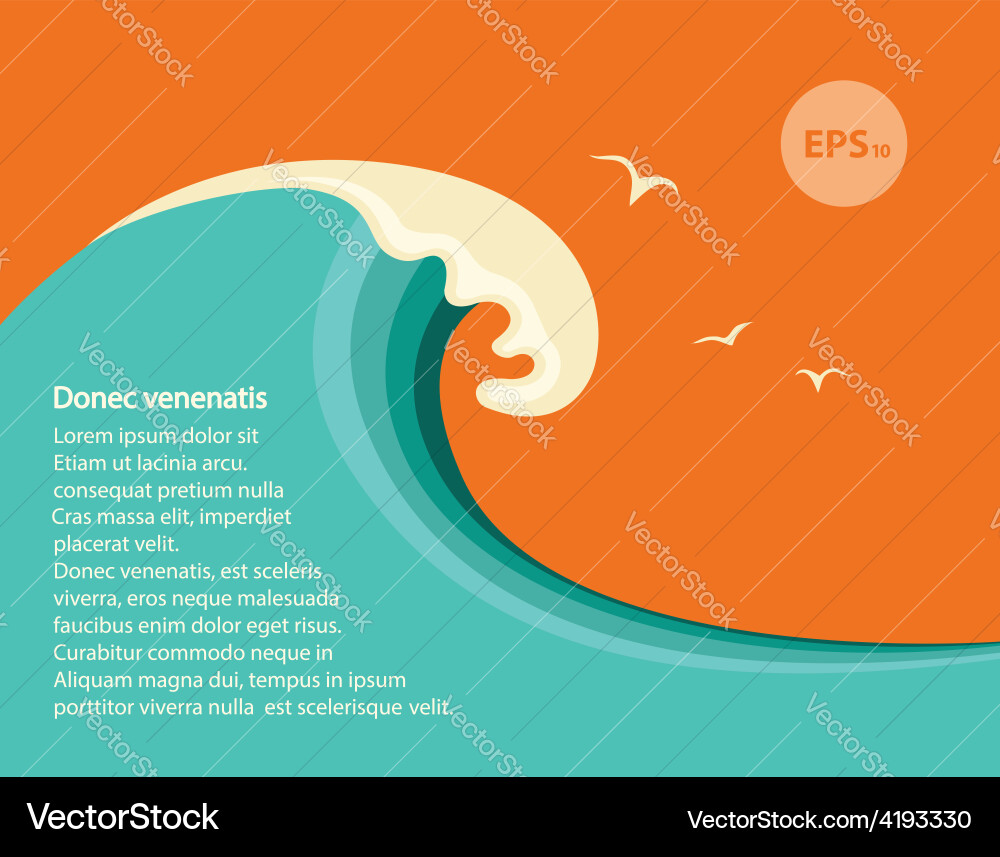 Dynamic Ocean Wave Background vector image