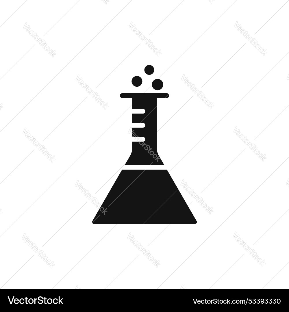 Flask icon isolated on white background Flask icon isolated on white background vector image