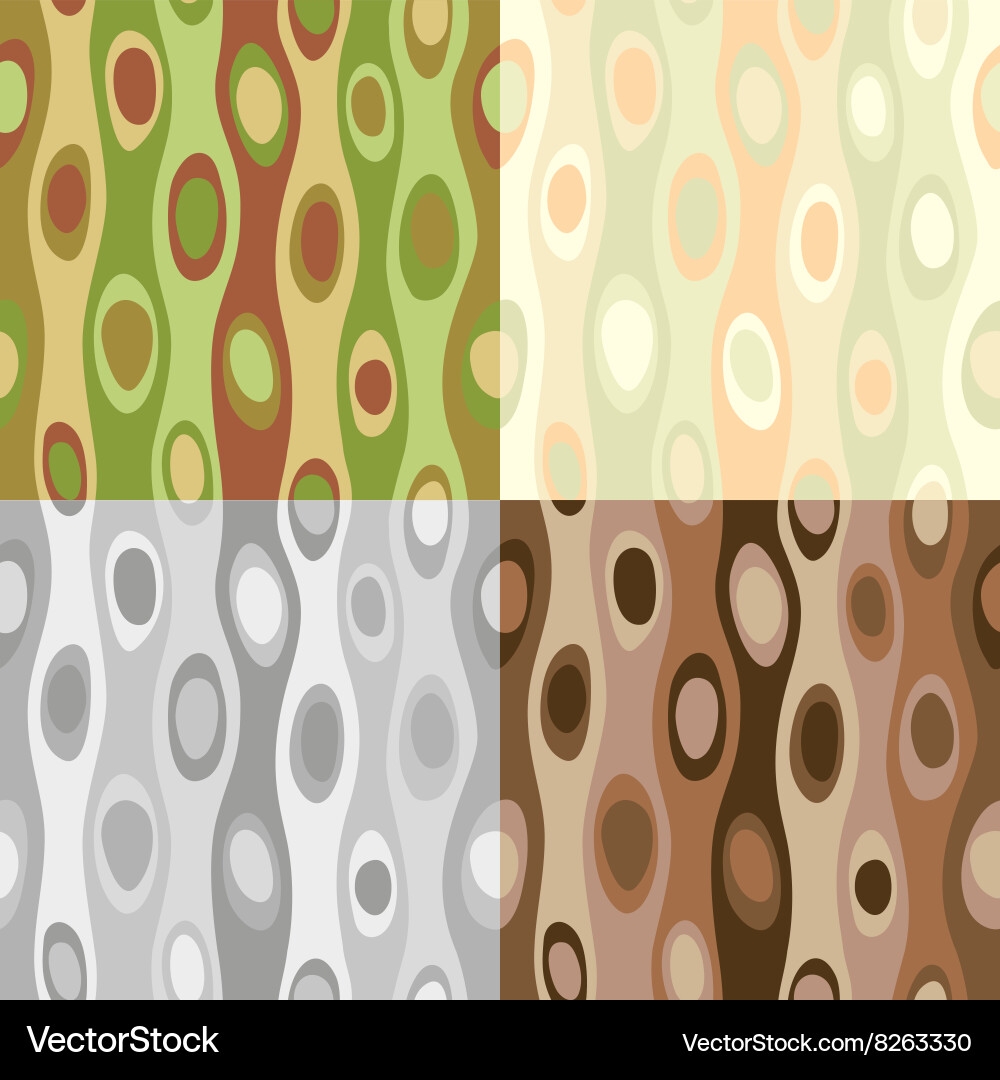 Four seamless abstract patterns vector image