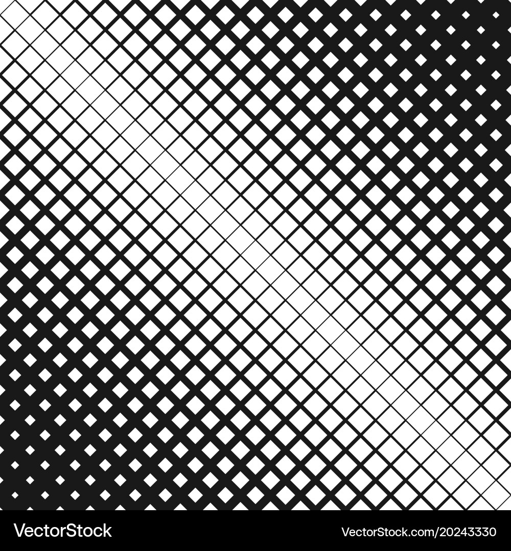 Geometric halftone square pattern background vector image