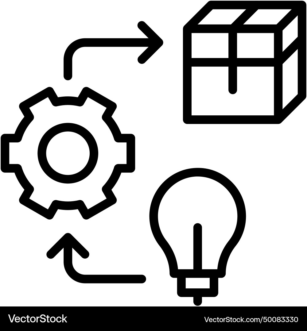 Implementation product development icon Implementation product development icon vector image