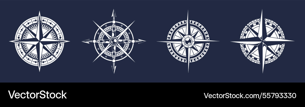 Intricate Compass Patterns Vector Image