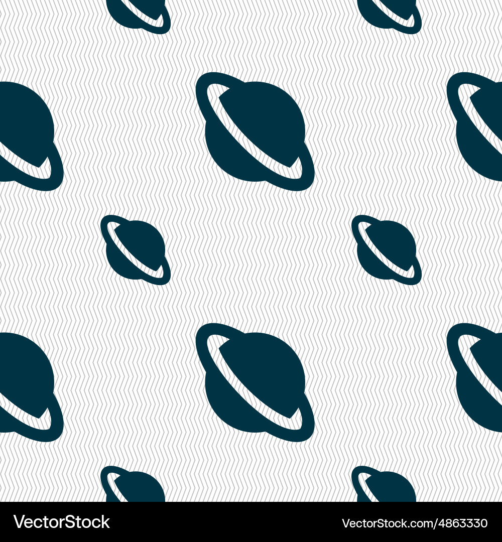 Jupiter planet icon sign seamless pattern Vector Image