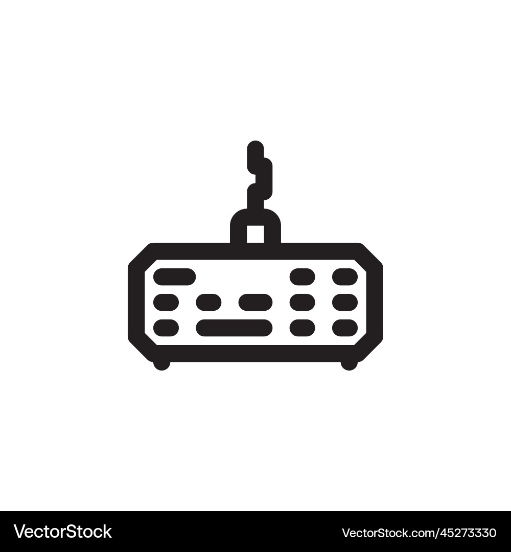 Keyboard icon computer component outline Keyboard icon computer component outline vector image