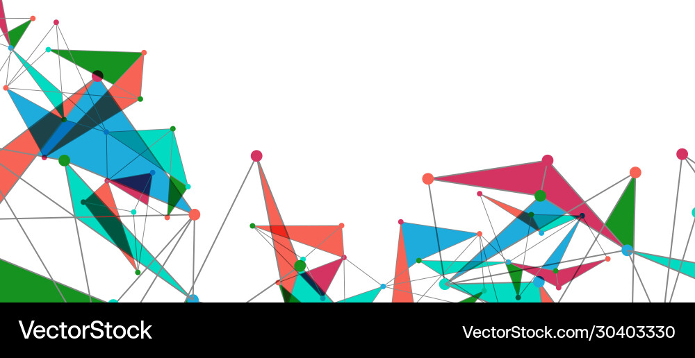 Line points connections triangular technology Vector Image