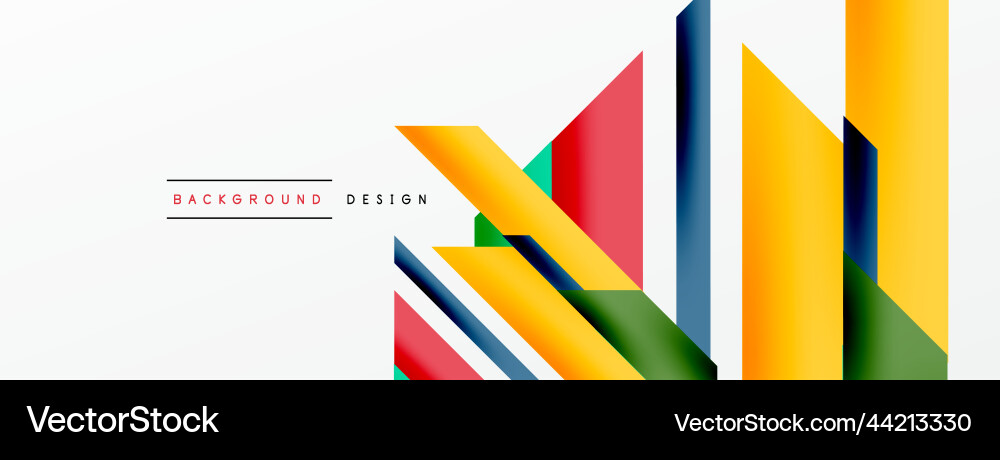 Minimal geometric abstract background dynamic 3d Vector Image
