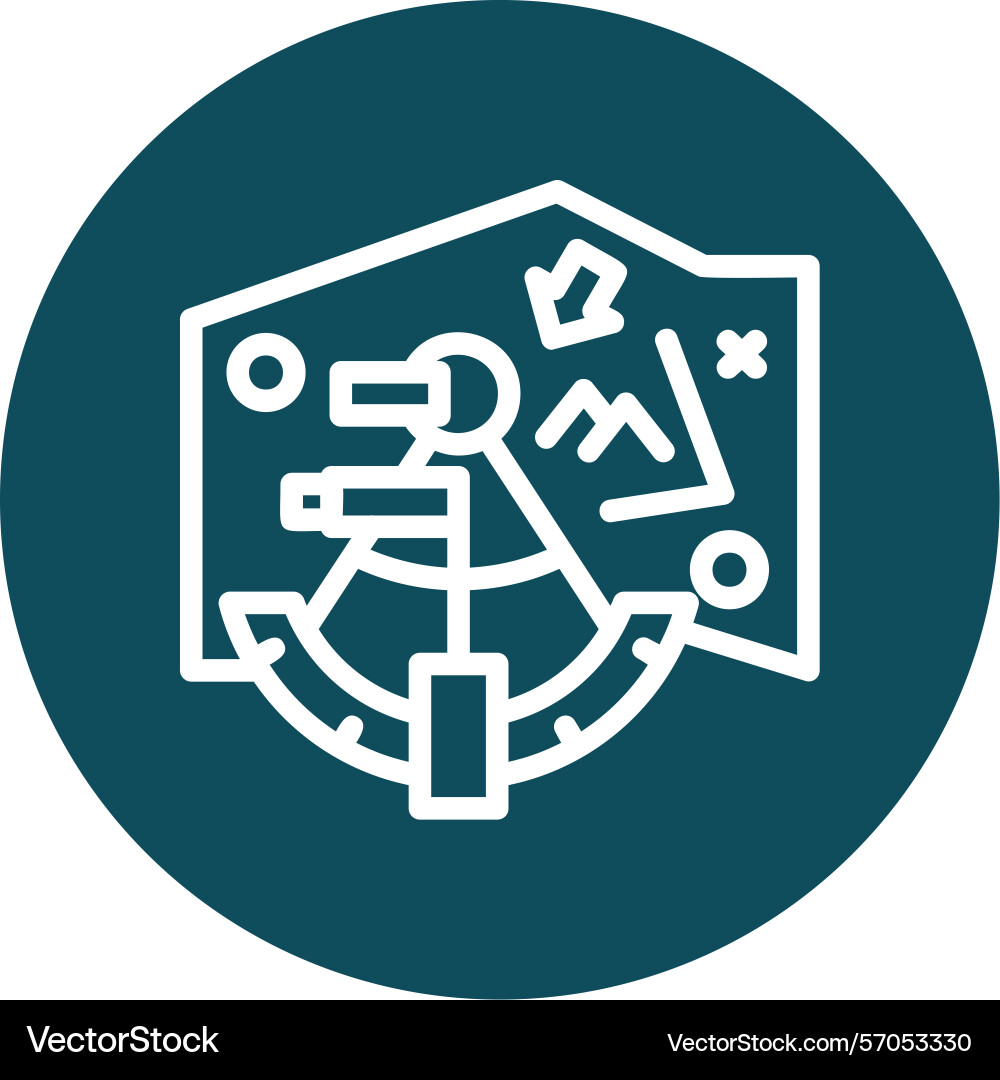 Navigation tools line circle style icon design Vector Image