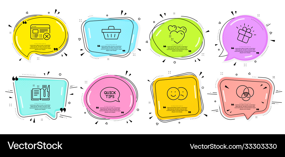 Reject web quickstart guide and shopping basket Reject web quickstart guide and shopping basket vector image