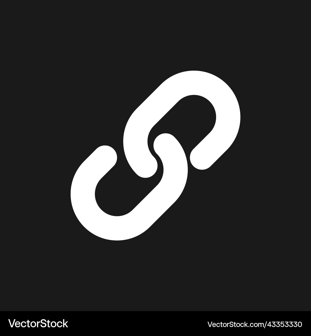 Resources and links dark mode glyph ui icon Resources and links dark mode glyph ui icon Vector Image