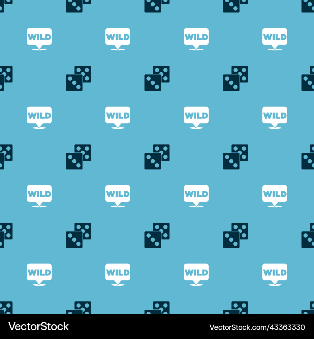 Set game dice and pointer to wild west on seamless Set game dice and pointer to wild west on seamless vector image