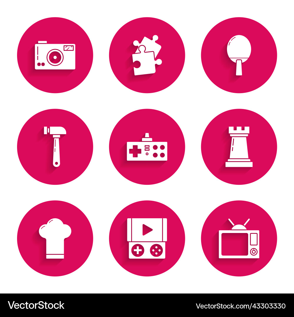 Set gamepad portable video game console Vector Image