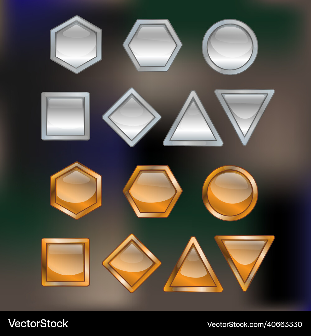 Set of frames for game icons Set of frames for game icons vector image