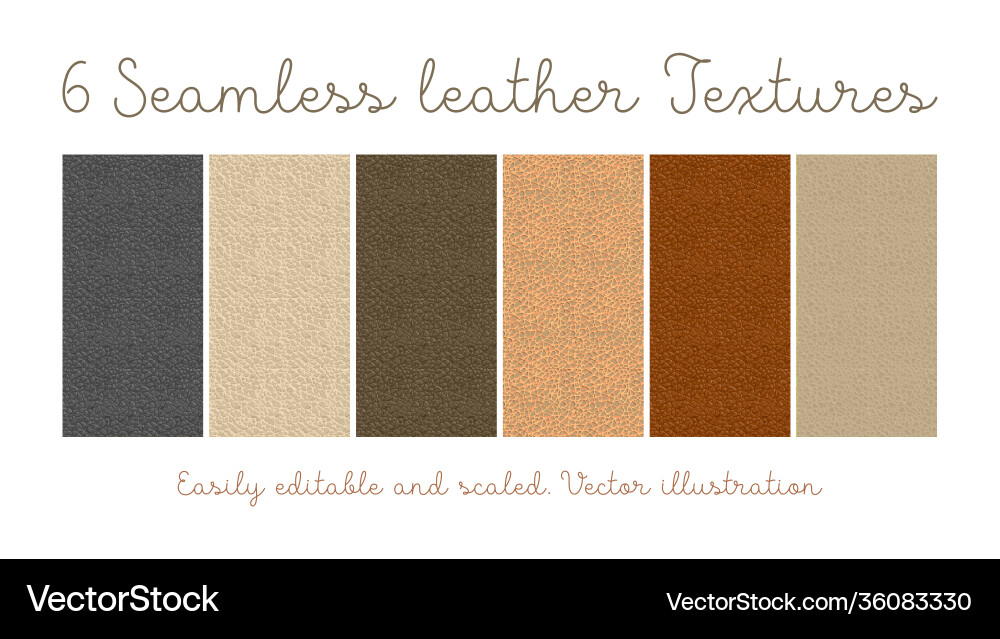 Set seamless leather textures Set seamless leather textures vector image