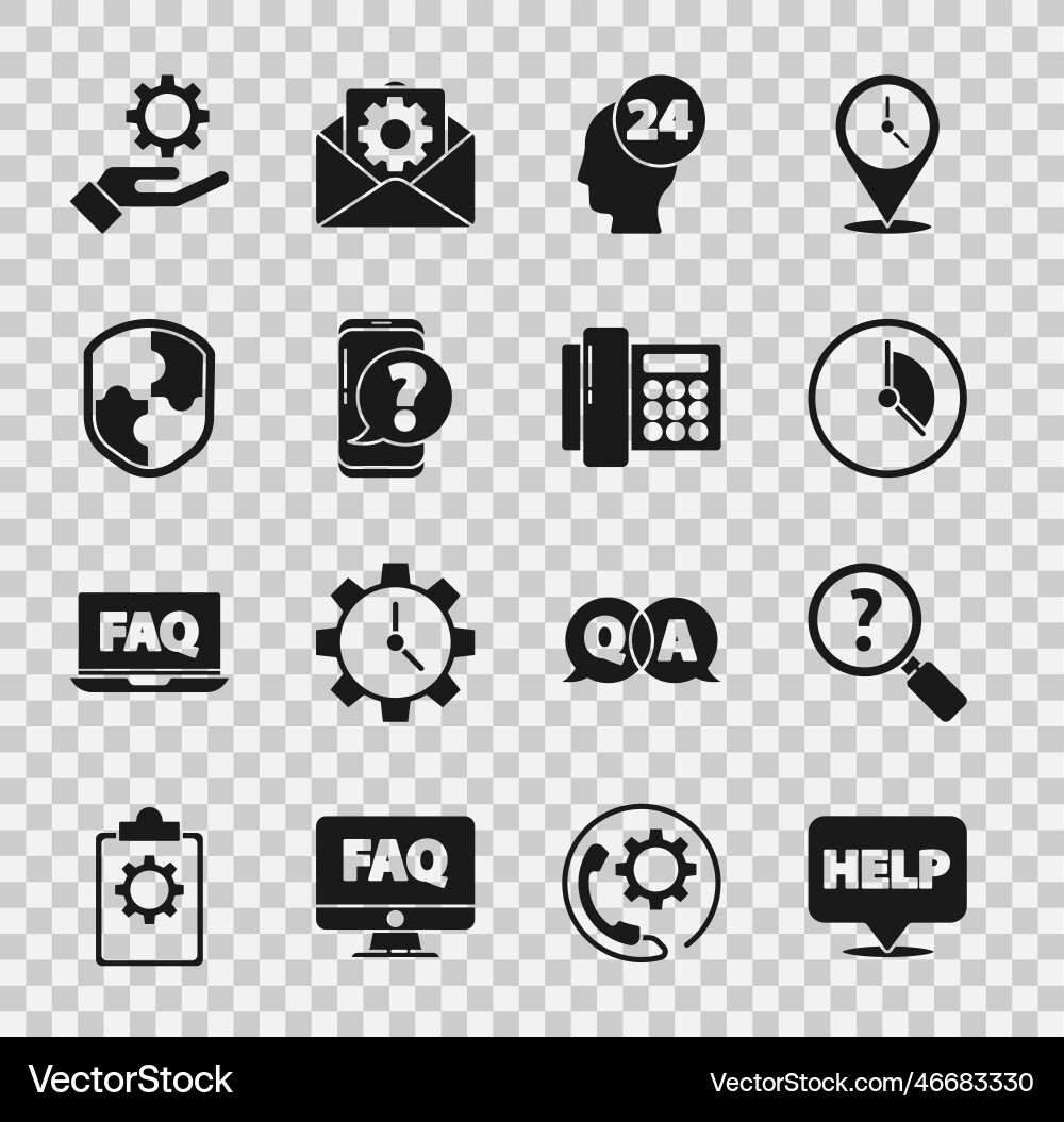 Set speech bubble with text help unknown search vector image