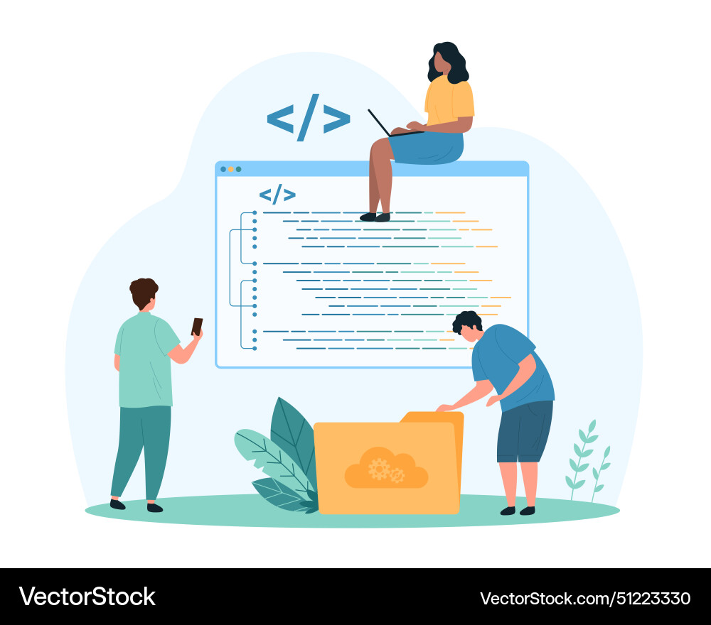 Software development and coding online project Software development and coding online project vector image