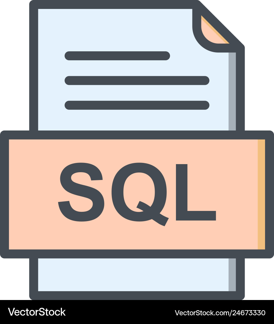 Sql file document icon Vector Image