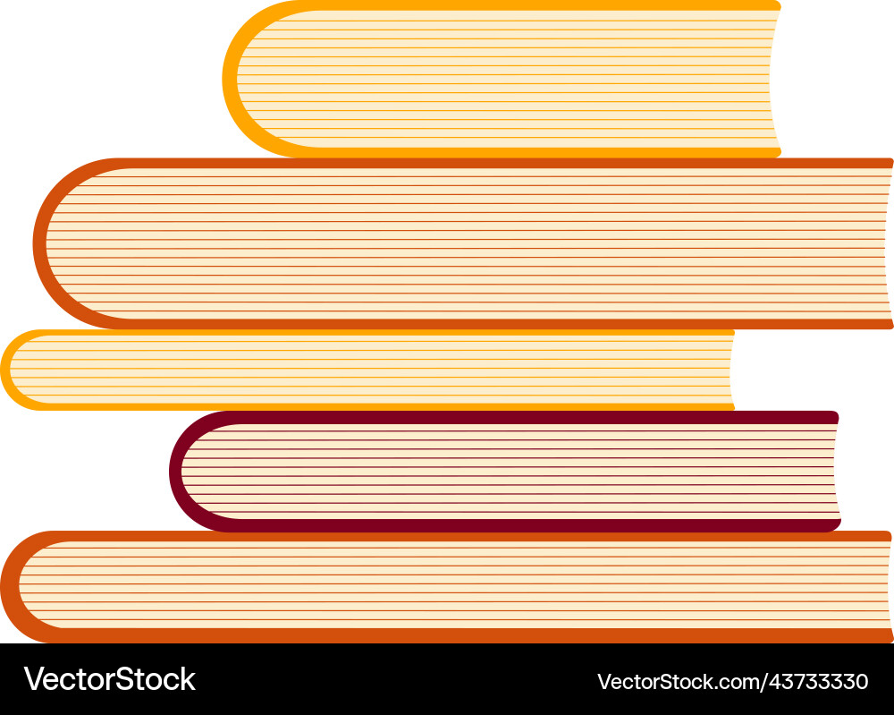 Stack of books various notebooks Stack of books various notebooks vector image