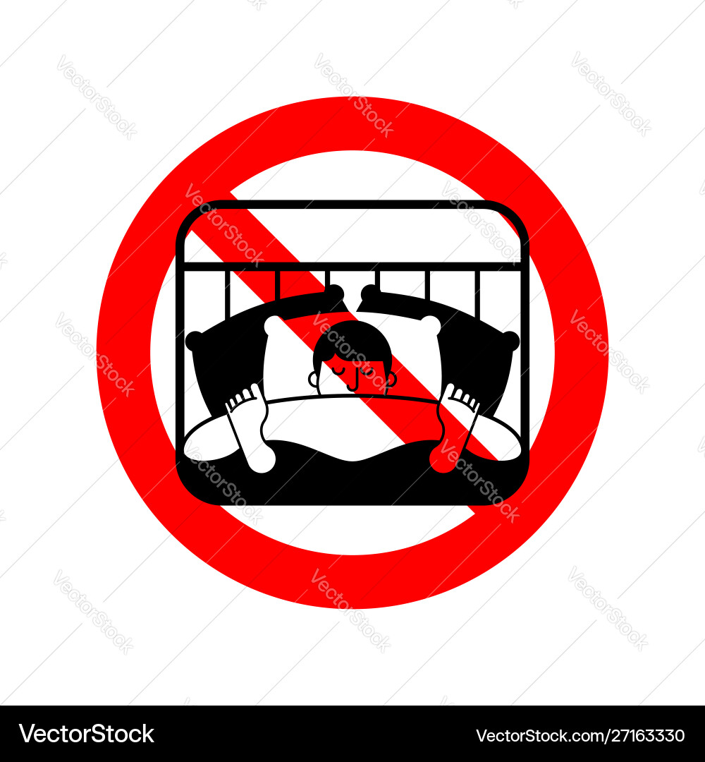Stop Sleeping Red Sign Vector Image