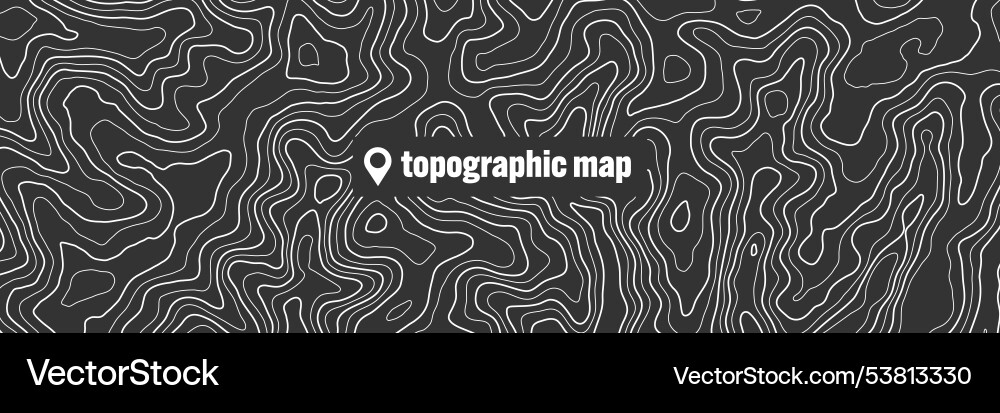 Topographic map with contour lines geographic Topographic map with contour lines geographic vector image