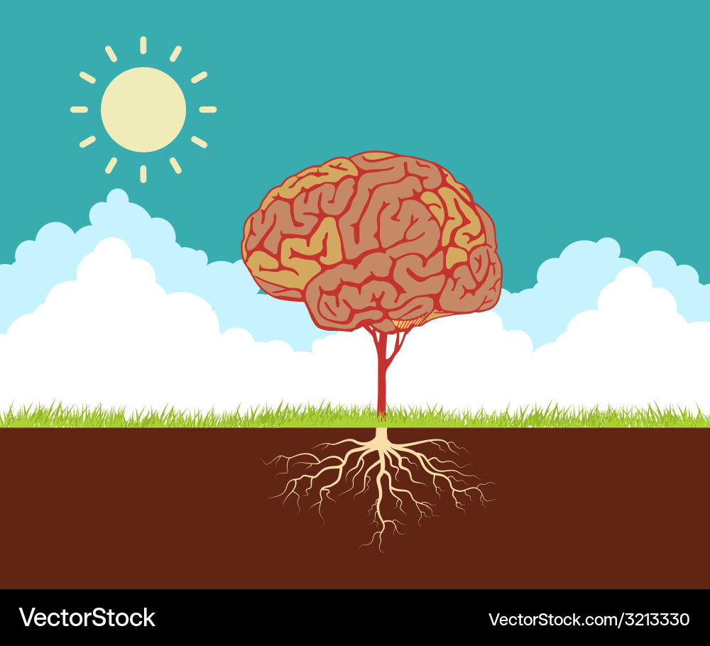 Tree brain vector image