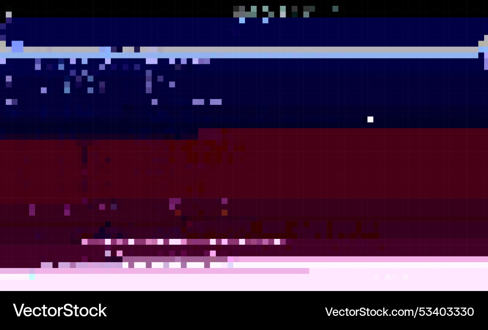Trendy glitch pattern on dark background abstract vector image