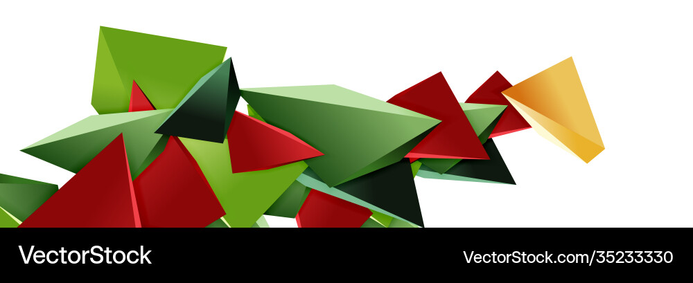 Triangle mosaic abstract background 3d triangular Vector Image
