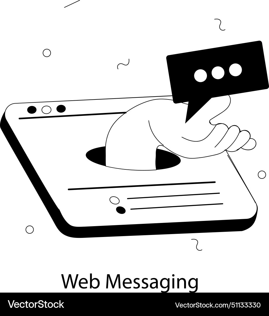 Web messaging vector image