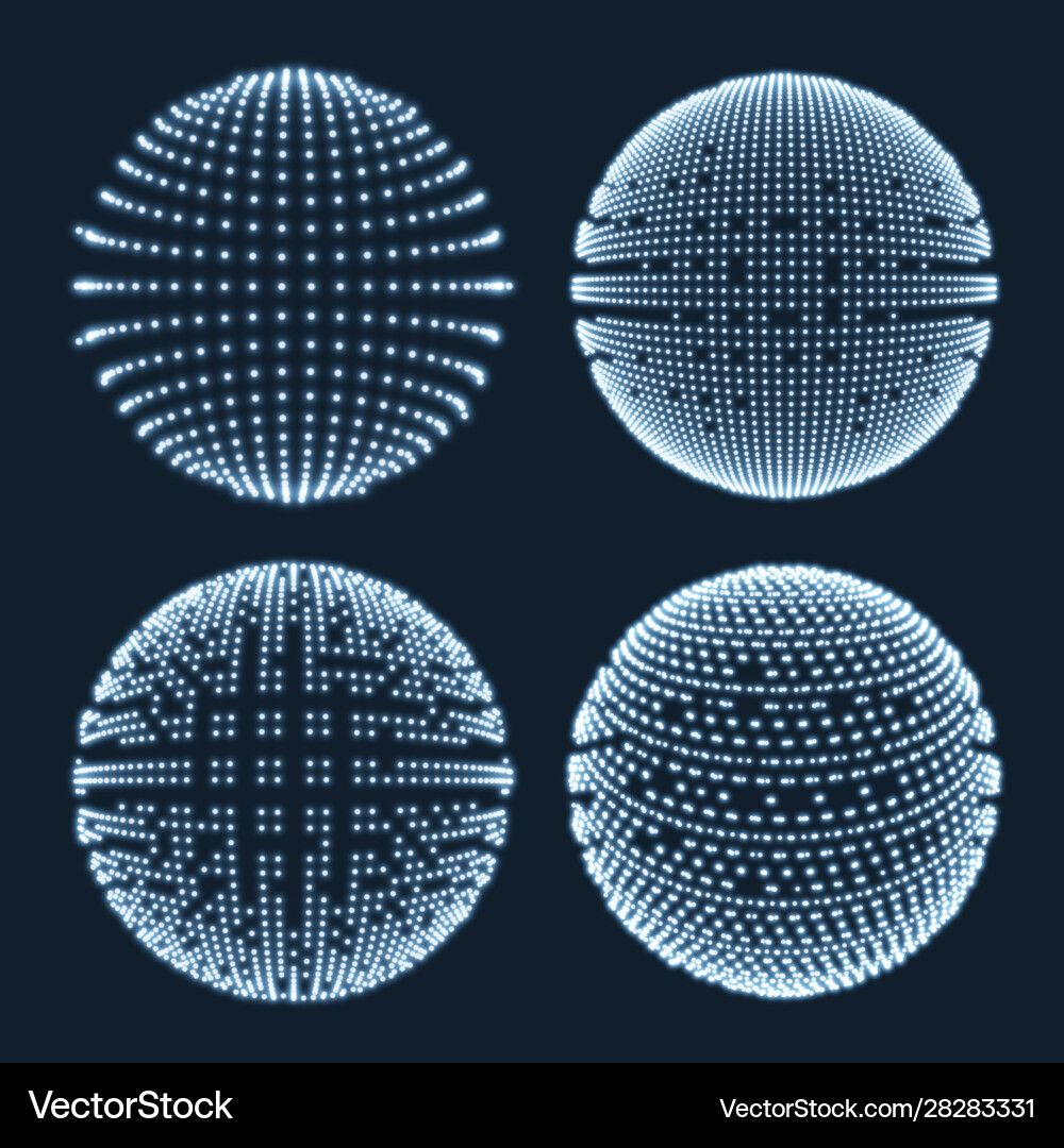 Abstract sphere consisting points Abstract sphere consisting points vector image