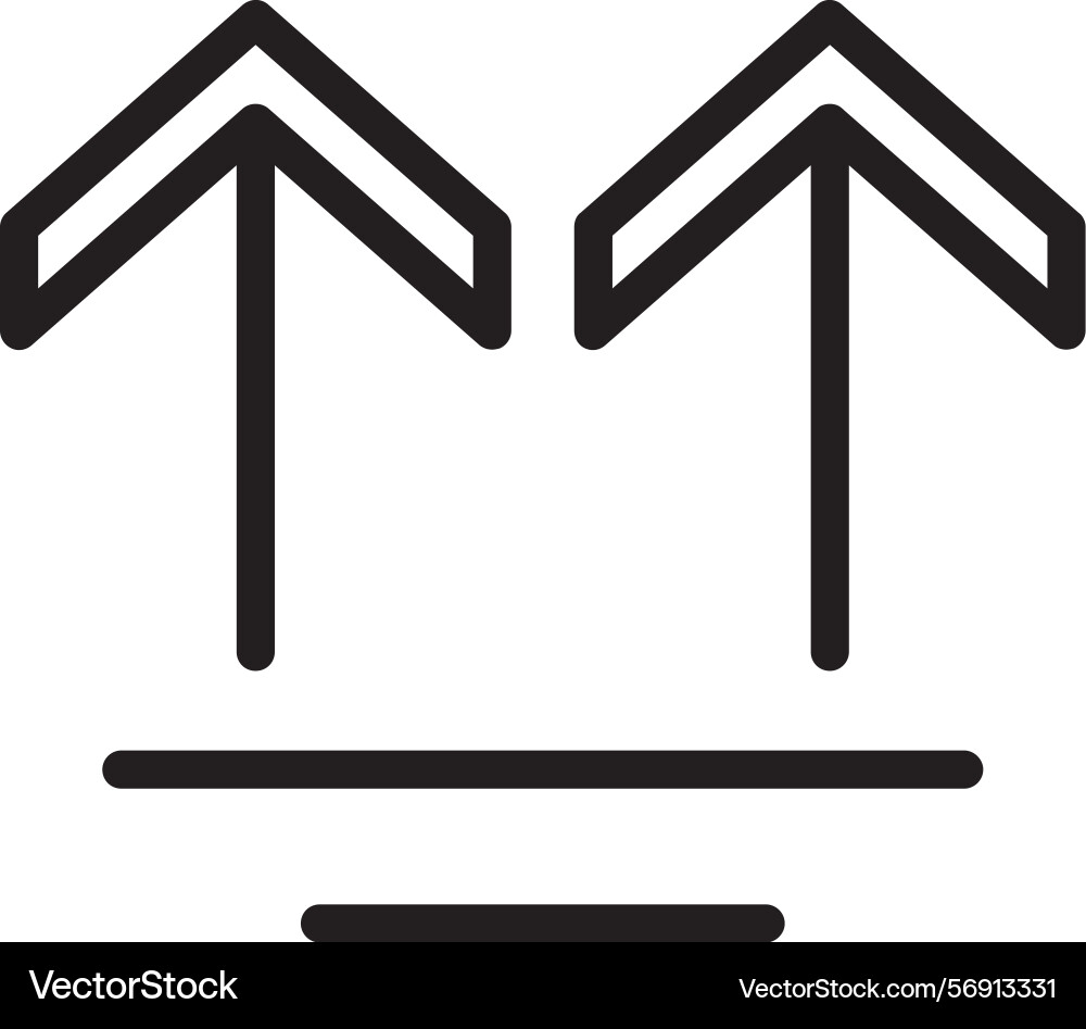 Arrow line up linear style icon design vector image
