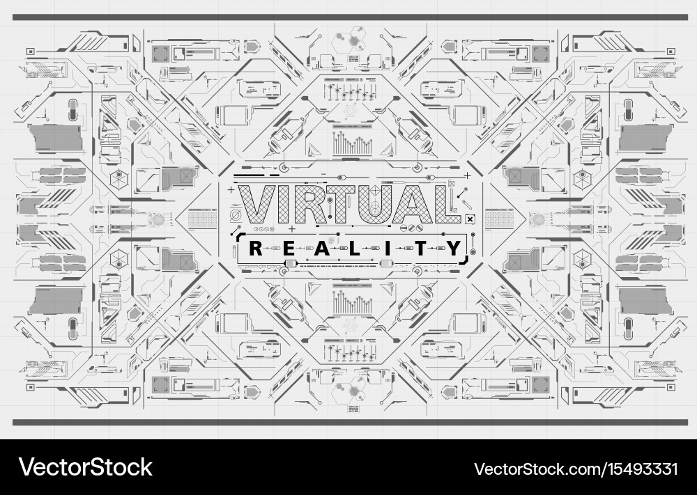 Background with futuristic user interface vector image