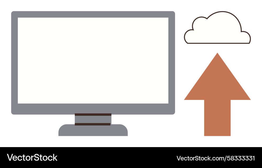 Cloud Computing Data Transfer Vector Image