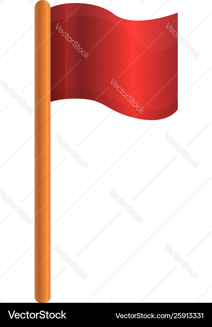 Croquet Ecke Flagge Symbol Cartoon Stil Croquet Ecke Flagge Symbol Cartoon Stil vektorbild