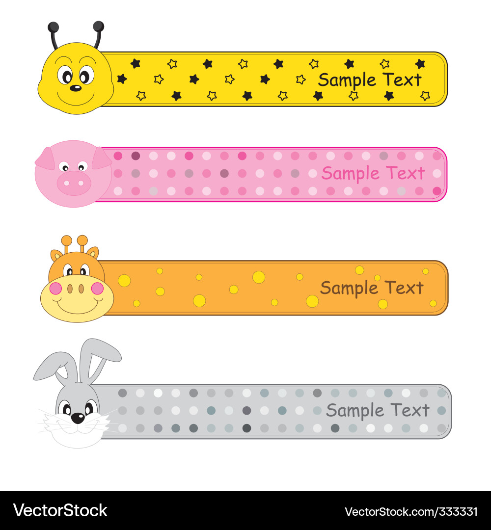 Cute Baby Banners Vector Image