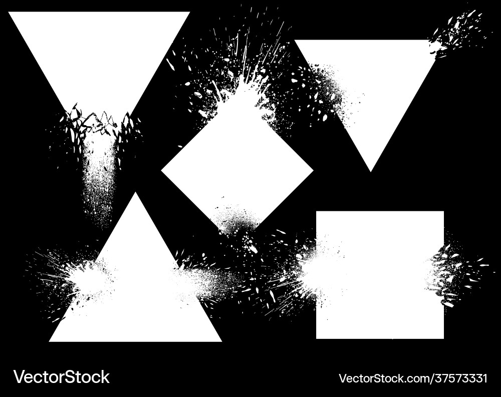 Exploding badges set Vector Image